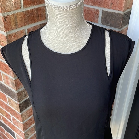 BCBG MAXAZRIA Black Peek A Boo‎ Shoulder Top - Picture 2 of 10